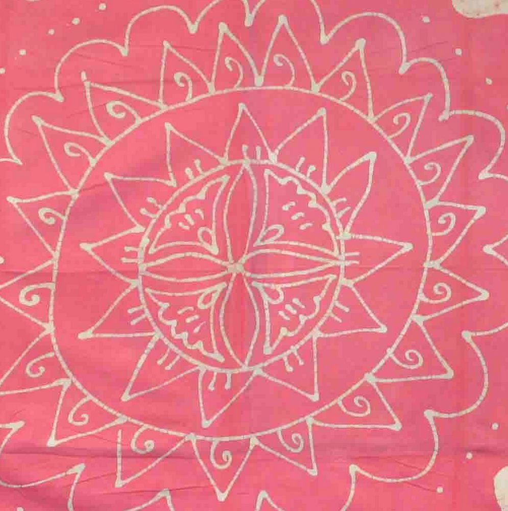 Unique Handmade 100% Cotton Floral Batik Tapestry Tablecloth Bedspread Pink Twin - Sweet Us