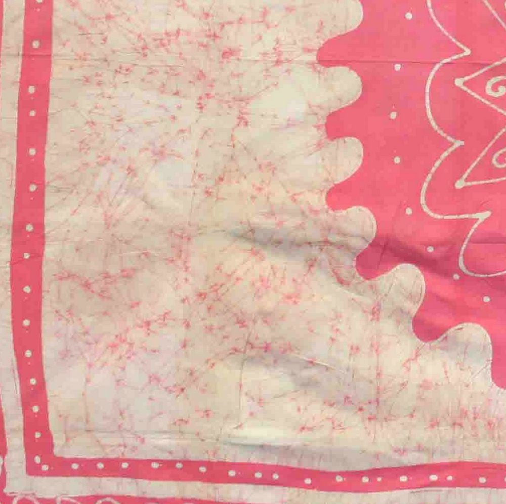 Unique Handmade 100% Cotton Floral Batik Tapestry Tablecloth Bedspread Pink Twin - Sweet Us