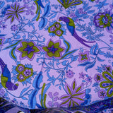 Handmade Birds of Paradise 100% Cotton Floral Tablecloth 66" Round Purple - Sweet Us
