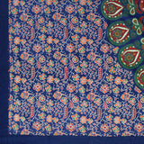 Sanganer Peacock Mandala Cotton Round Tablecloth Rectangle 60x90 Rust Gold Green - Sweet Us