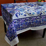 Tree of Life Tablecloth for Square Tables Cotton Floral Tablecloth Round 72 Inch - Sweet Us