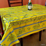 Wipeable Tablecloth Rectangle Spillproof French Acrylic Coated Clos De Oliviers