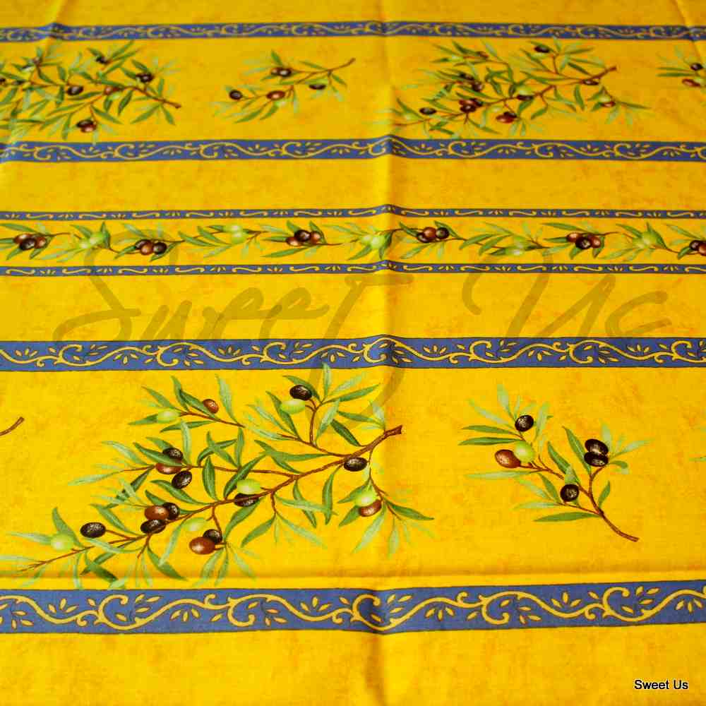 Wipeable Tablecloth Rectangle Spillproof French Acrylic Coated Clos De Oliviers