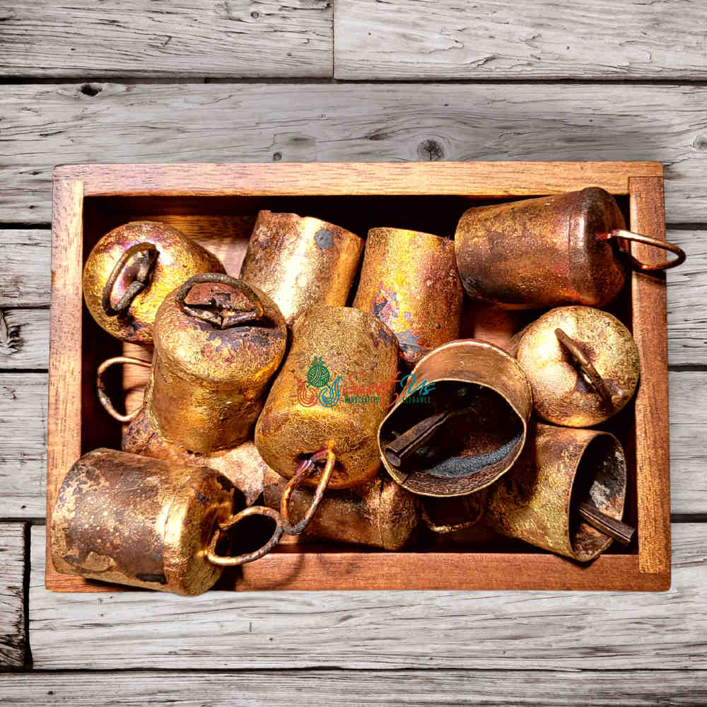 Rustic Vintage Chic Sleigh Jingle Bells for Meditation Craftwork Christmas Décor