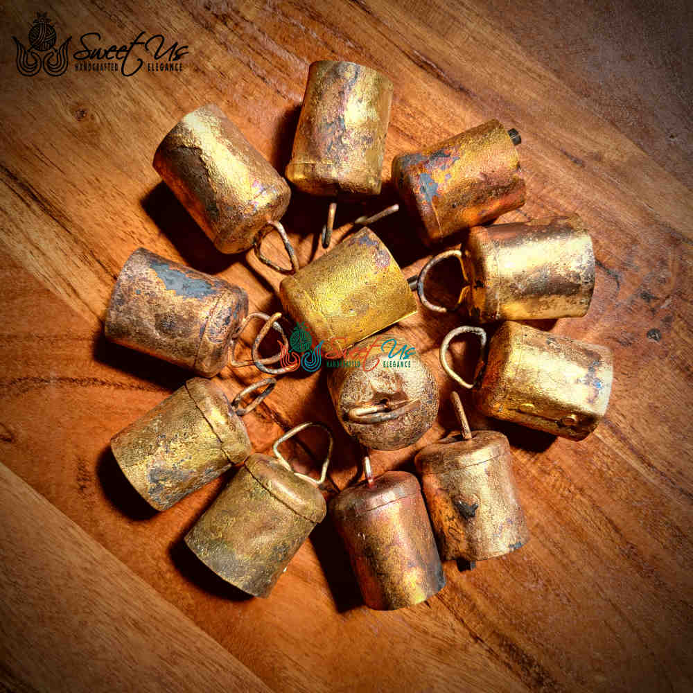 Rustic Vintage Chic Sleigh Jingle Bells for Meditation Craftwork Christmas Décor