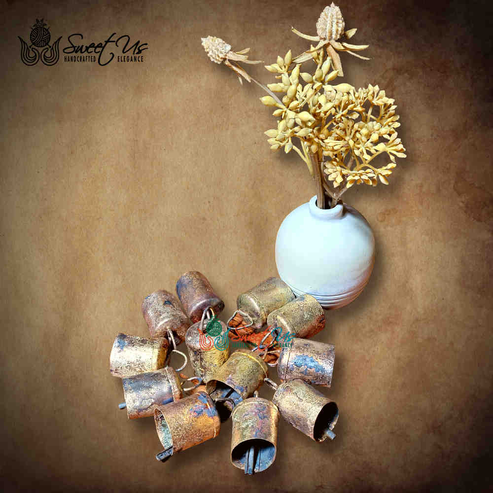 Rustic Vintage Chic Sleigh Jingle Bells for Meditation Craftwork Christmas Décor