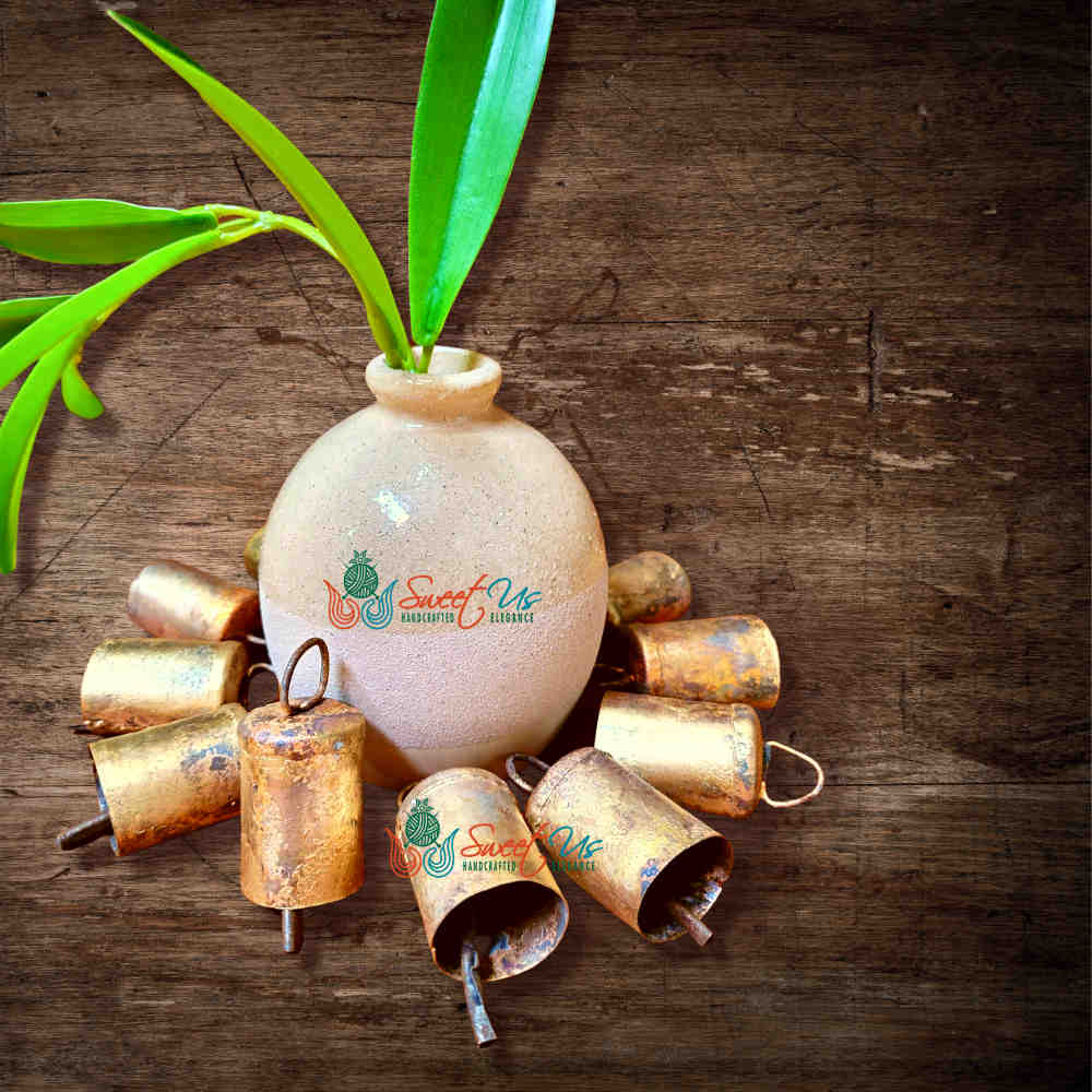 Rustic Vintage Chic Sleigh Jingle Bells for Meditation Craftwork Christmas Décor