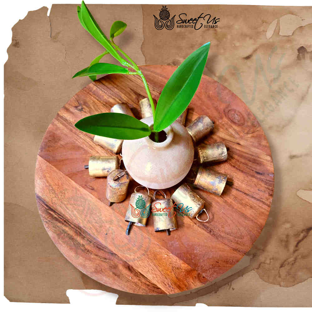 Rustic Vintage Chic Sleigh Jingle Bells for Meditation Craftwork Christmas Décor