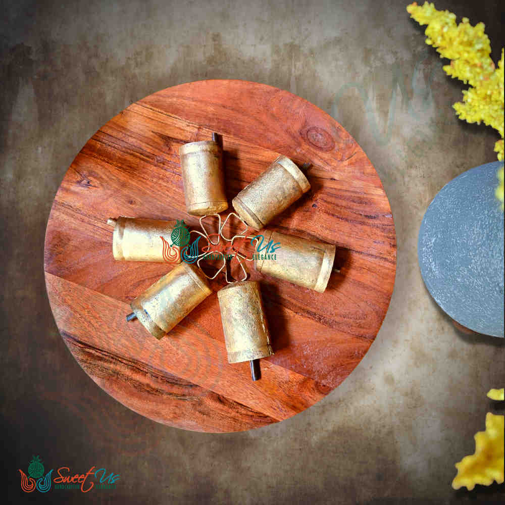 Rustic Vintage Chic Jingle Sleigh Bells Meditation Craftwork Christmas Décor