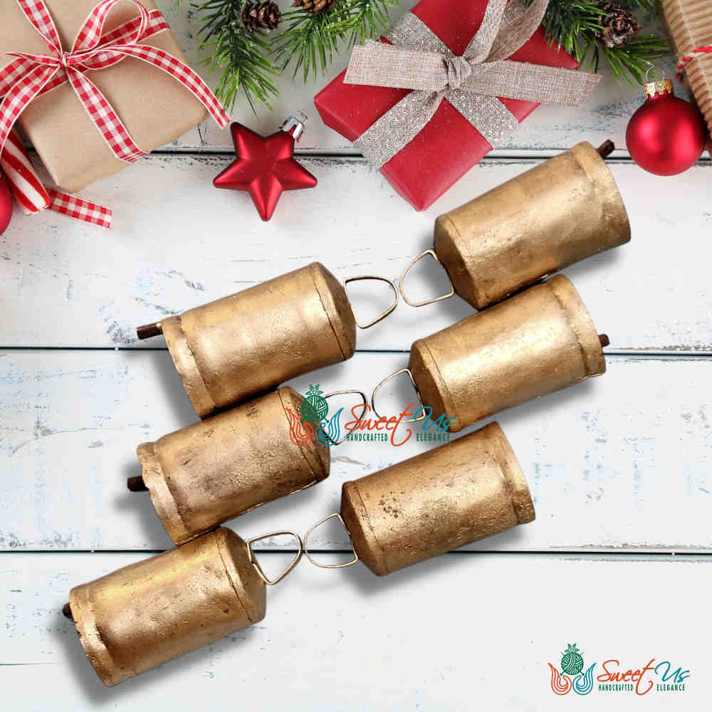 Rustic Vintage Chic Jingle Sleigh Bells Meditation Craftwork Christmas Décor