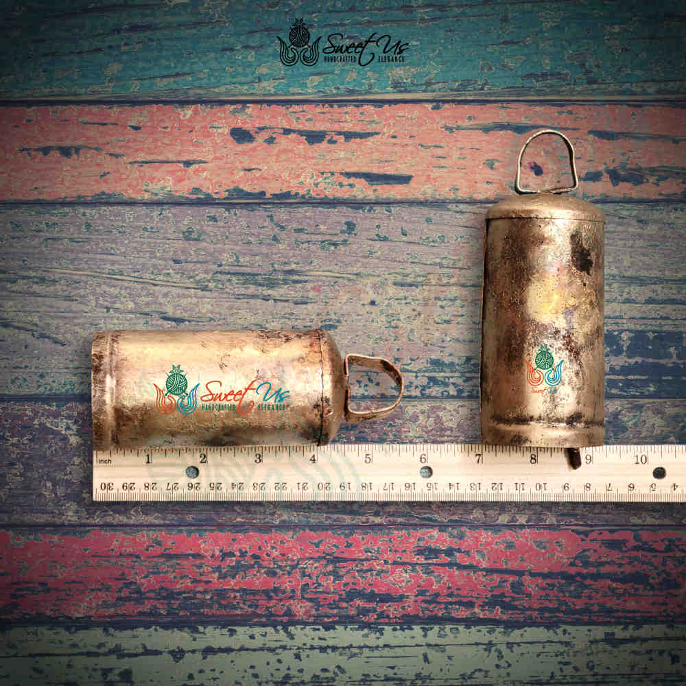 Rustic Vintage Chic Barrel Bells - Meditation, Craftwork Garden Christmas Décor