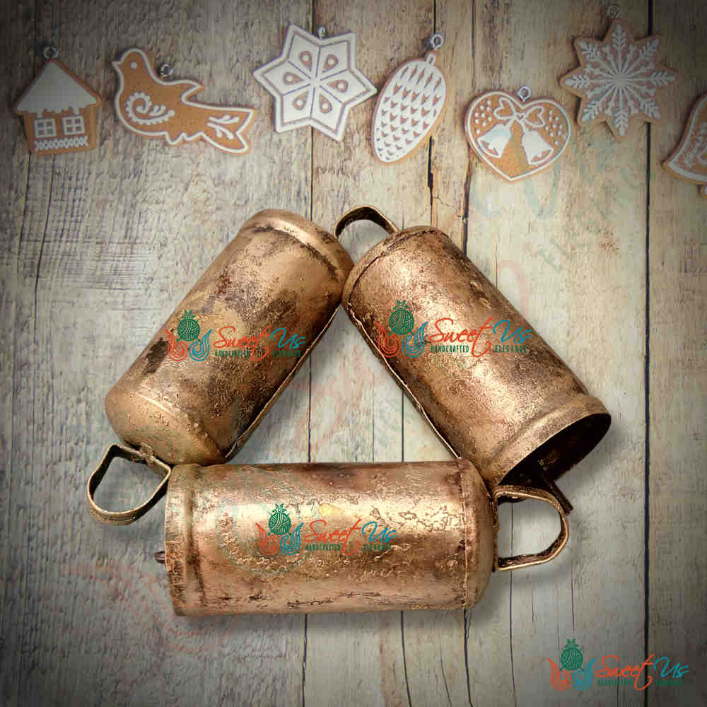 Rustic Vintage Chic Barrel Bells - Meditation, Craftwork Garden Christmas Décor