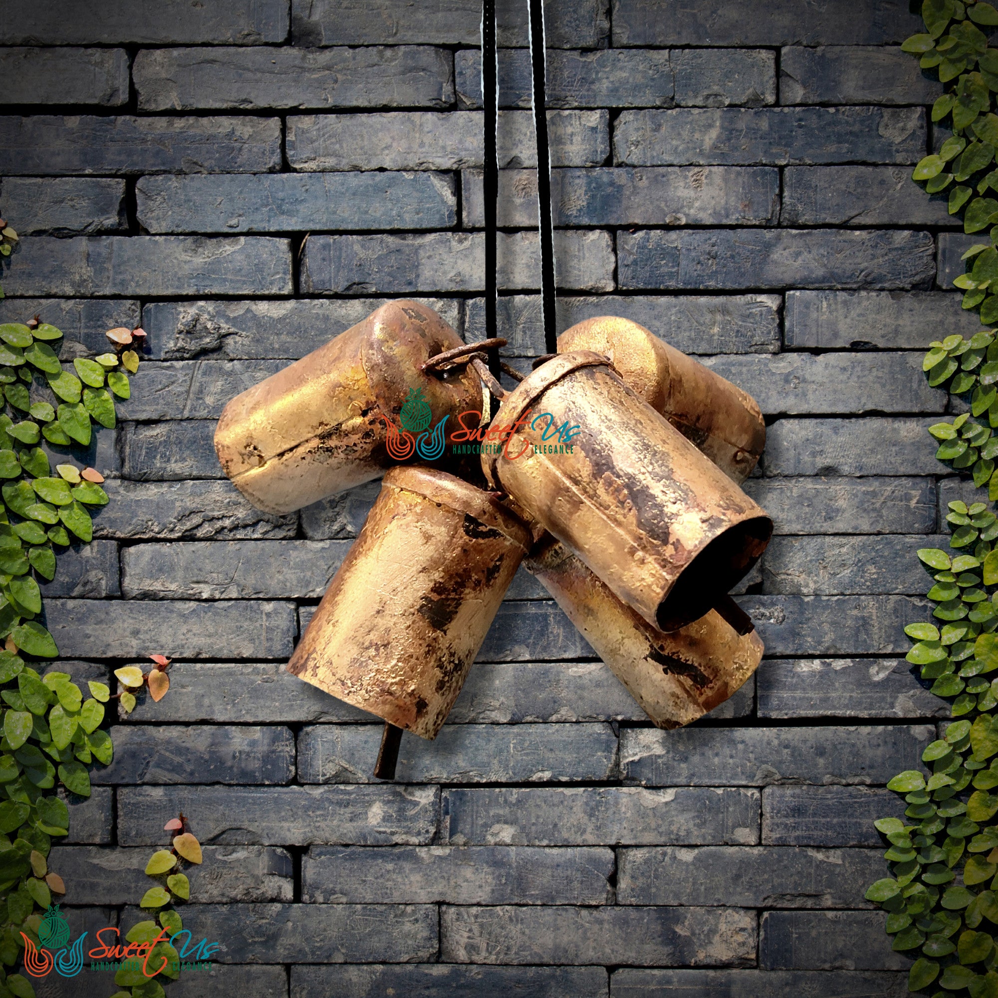 Rustic Vintage Chic Jingle Sleigh Bells Meditation Craftwork Christmas Décor