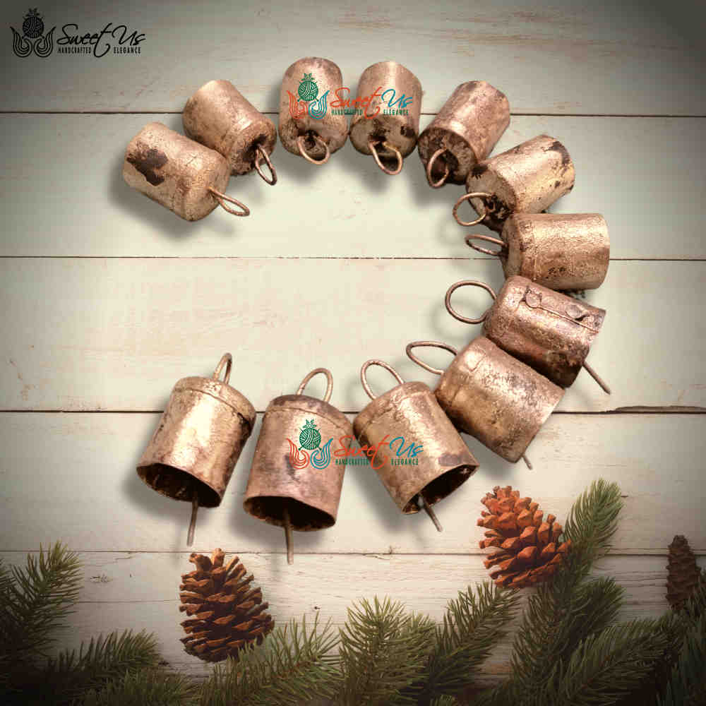Rustic Vintage Chic Sleigh Jingle Bells for Meditation Craftwork Christmas Décor