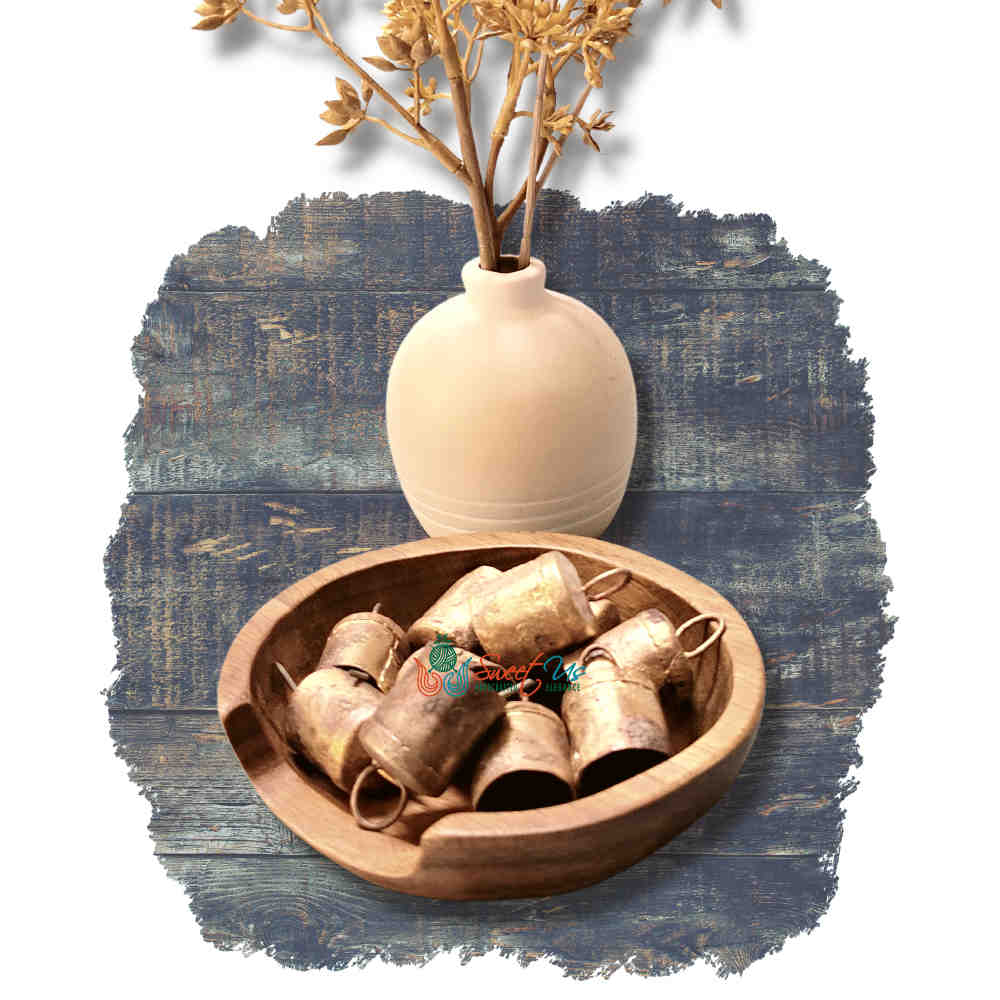 Rustic Vintage Chic Sleigh Jingle Bells for Meditation Craftwork Christmas Décor