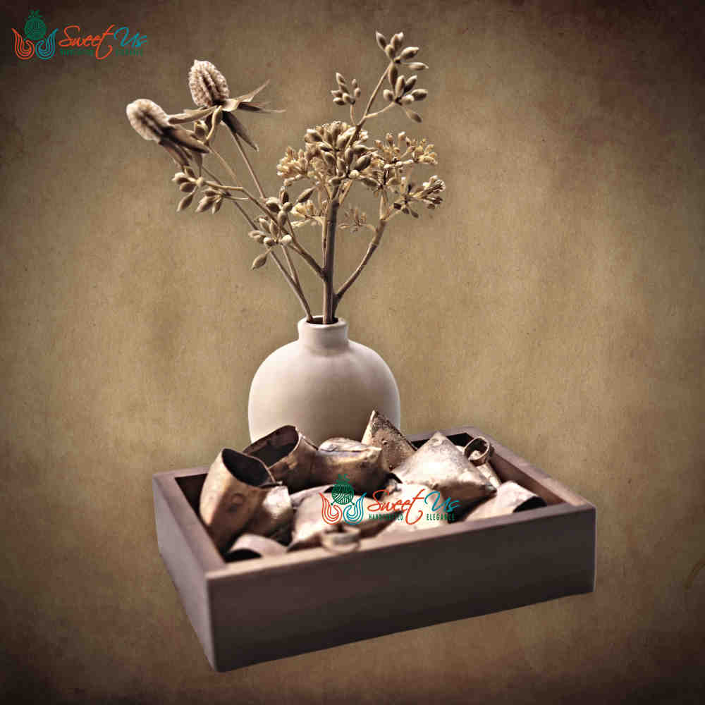 Rustic Vintage Chic Trapezoid Bells Meditation Craftwork Christmas Décor