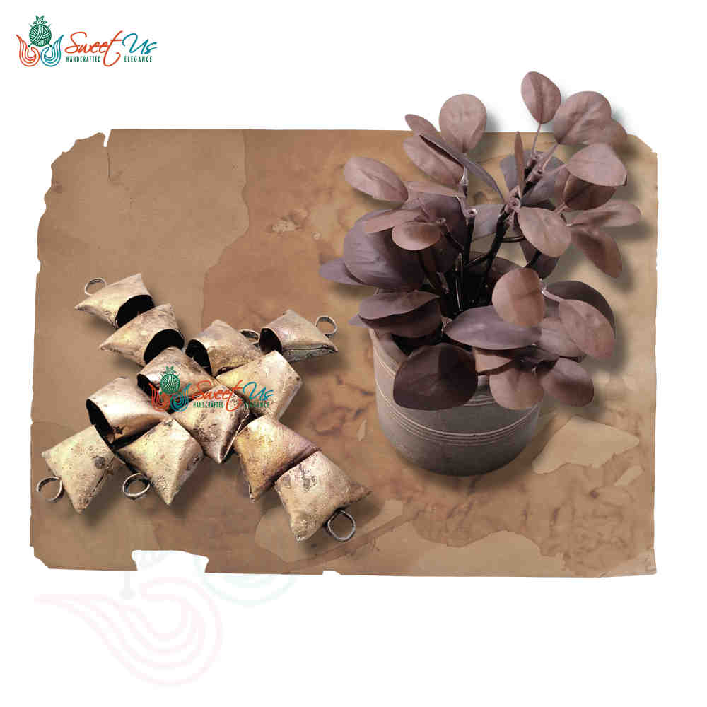 Rustic Vintage Chic Trapezoid Bells Meditation Craftwork Christmas Décor