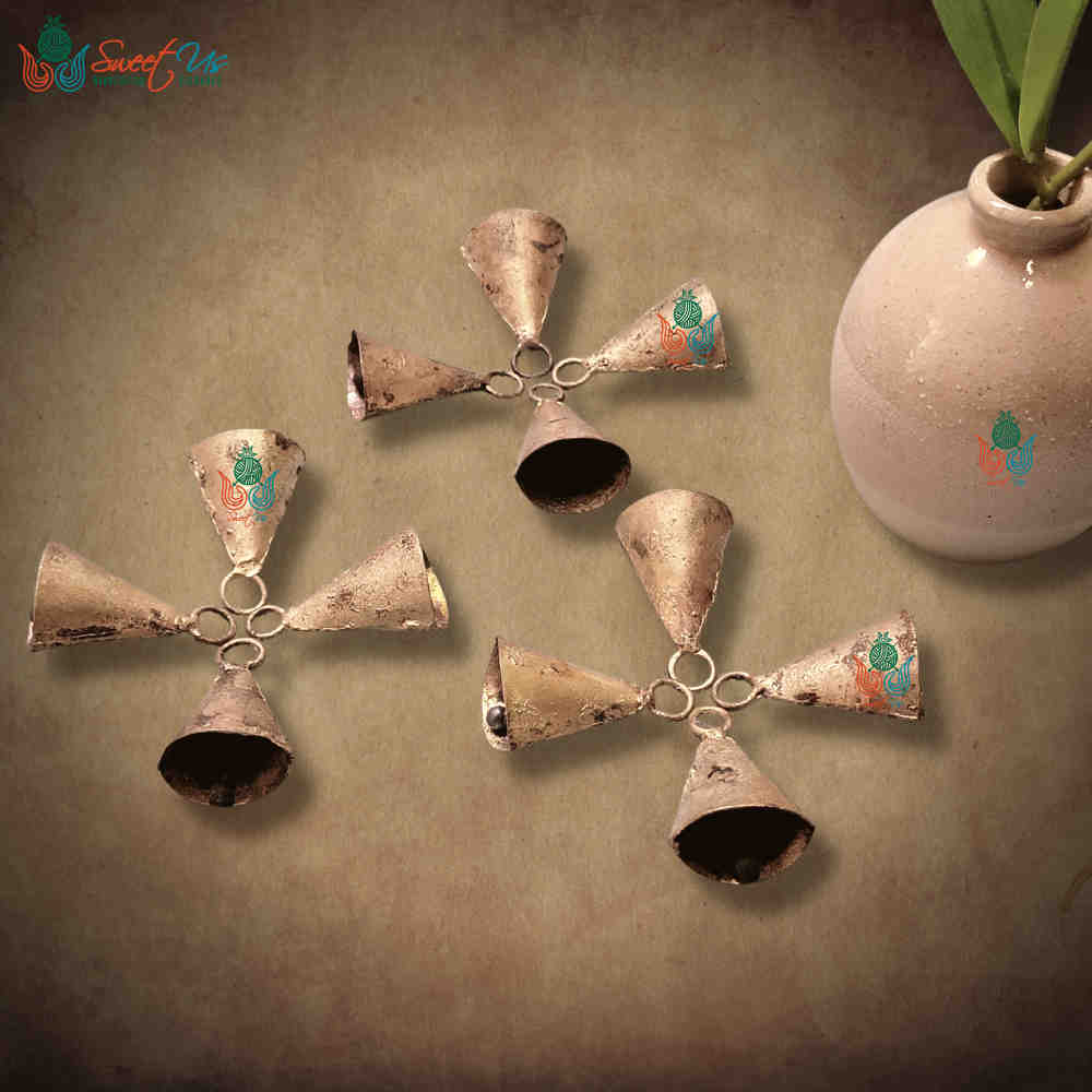 Rustic Vintage Chic Prosperous Cone Bells - Meditation Craftwork Christmas Décor