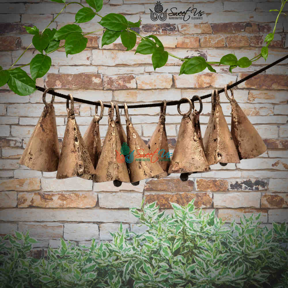 Rustic Vintage Chic Prosperous Cone Bells - Meditation Craftwork Christmas Décor