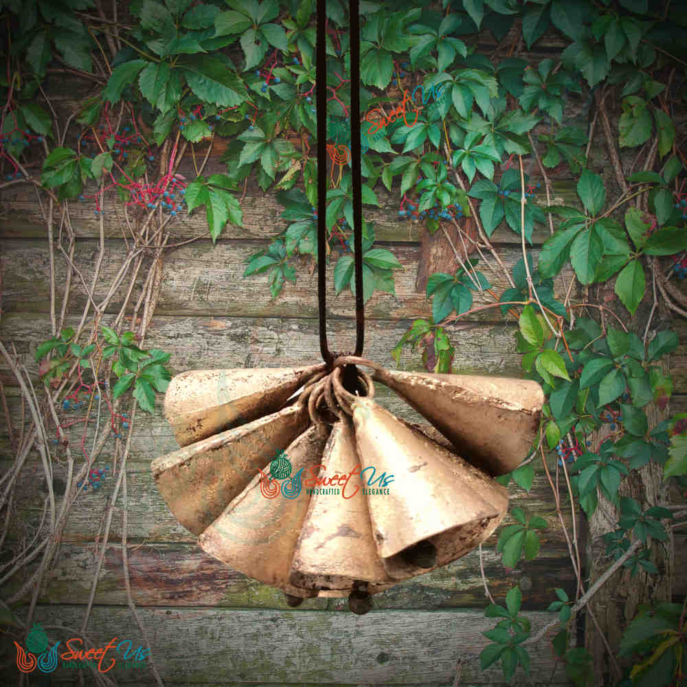 Rustic Vintage Chic Prosperous Cone Bells - Meditation Craftwork Christmas Décor