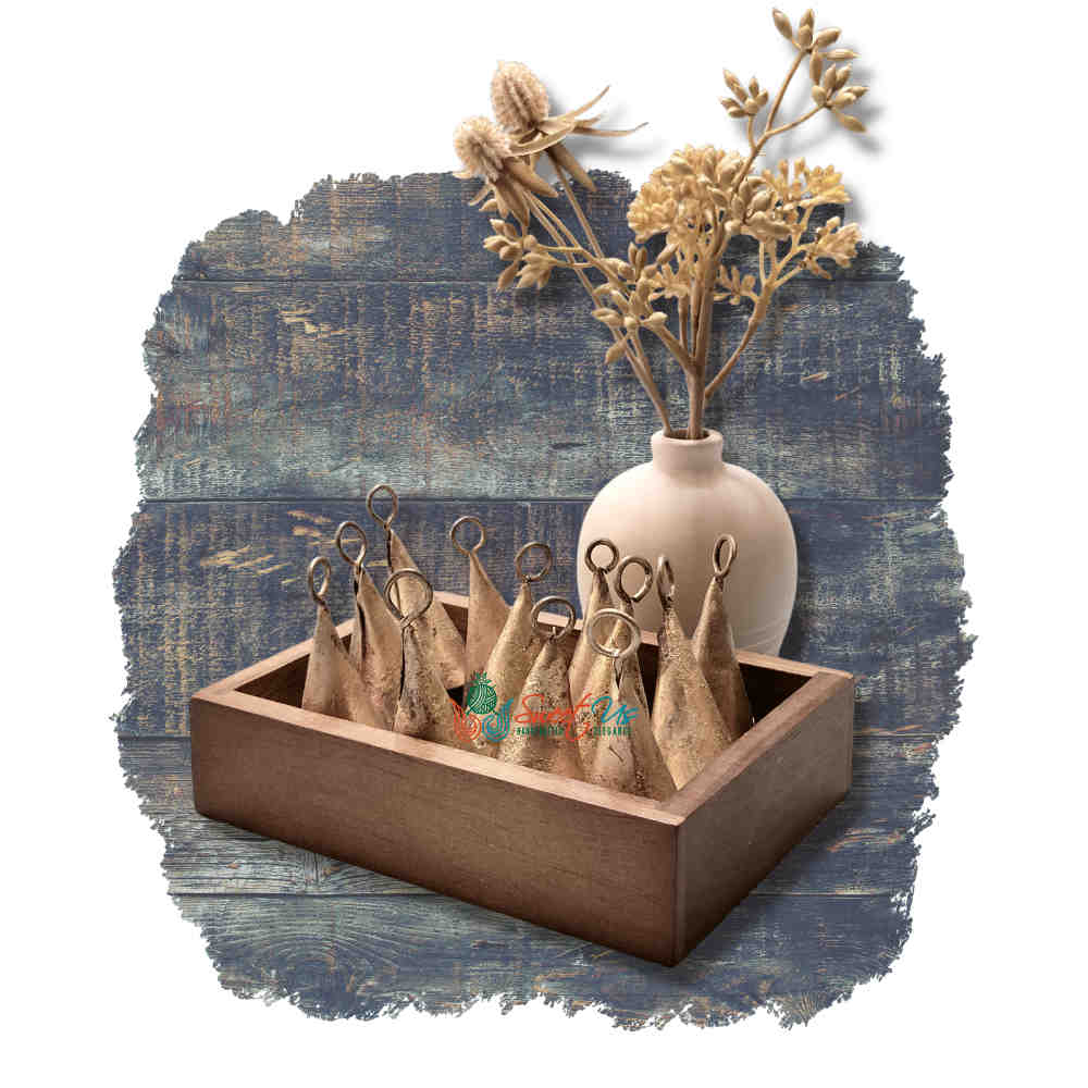 Rustic Vintage Chic Blessed Cone Bells - Meditation Craftwork Christmas Décor