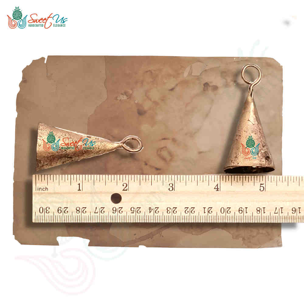 Rustic Vintage Chic Blessed Cone Bells - Meditation Craftwork Christmas Décor