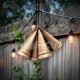 12 pcs Rustic Tin Bells for Crafts Handmade Cone Cow Bells Shopkeepers Door Bell