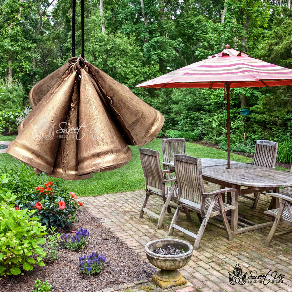 12 pcs Rustic Tin Bells for Crafts Handmade Cone Cow Bells Shopkeepers Door Bell