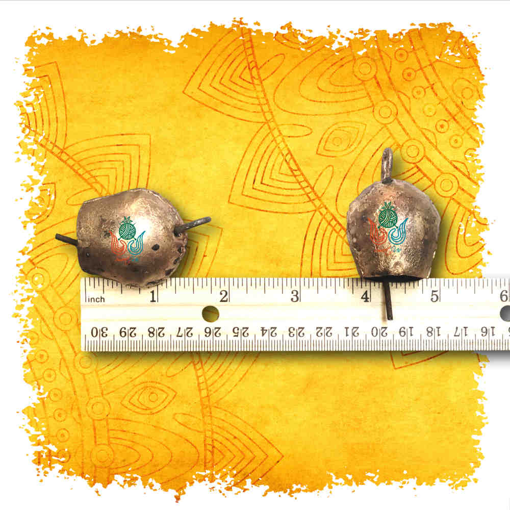 12 pcs Mongolian Vintage Jingle Bells, Rustic Antique Tin Bells, Cow Bells