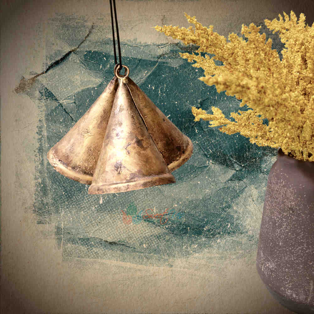 Vintage Rustic Cone Bells, Antique Cow Bells, Christmas Décor, Musical Jingles