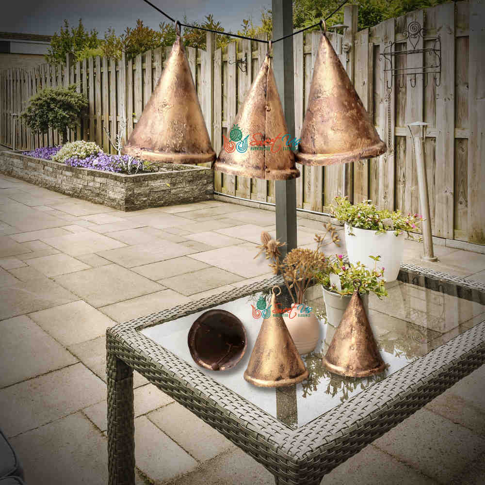 Vintage Rustic Cone Bells, Antique Cow Bells, Christmas Décor, Musical Jingles
