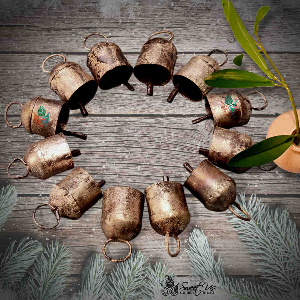 Rustic Vintage Chic Gifted Dome Bells for Meditation Craftwork Christmas Décor