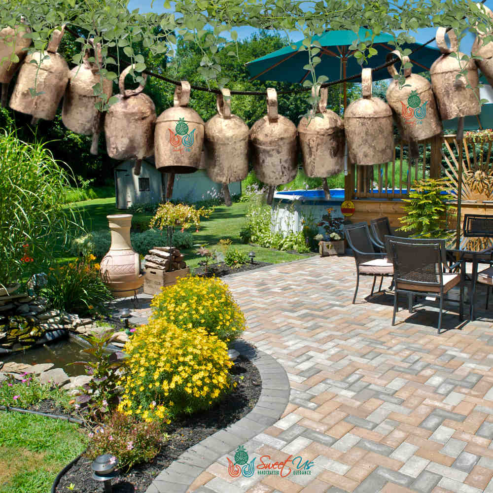 Rustic Vintage Chic Gifted Dome Bells for Meditation Craftwork Christmas Décor