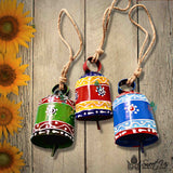 Bright Colorful Hand Painted Bells for Meditation Craftwork Christmas Décor