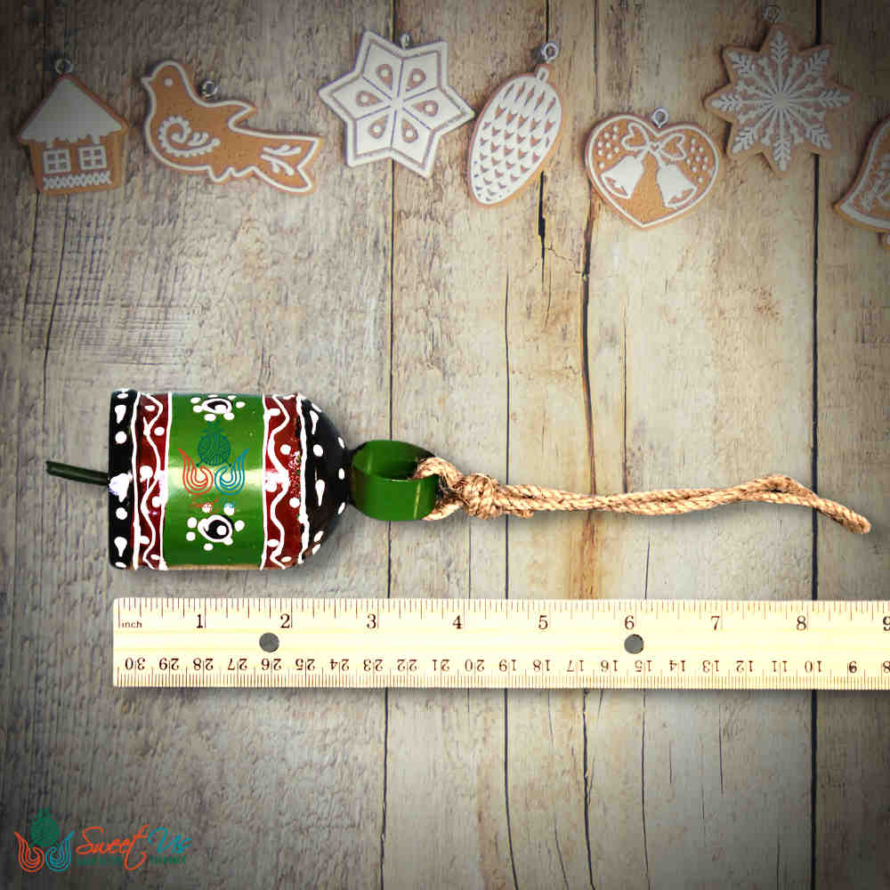 Bright Colorful Hand Painted Bells for Meditation Craftwork Christmas Décor