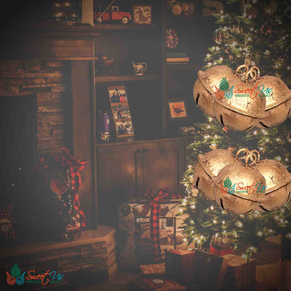 6pcs Vintage Rustic Jingle Bells, Sleigh Bells for Home, Christmas Decor - Sweet Us