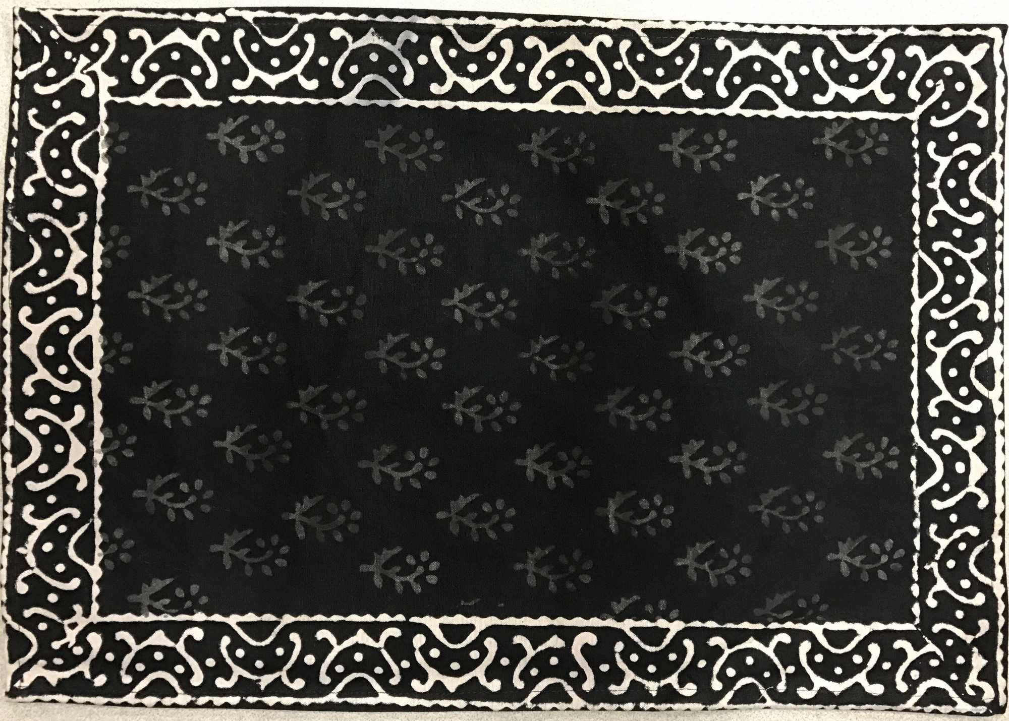 Handmade 100% Cotton Hand Block Print Floral Buti Placemat Table Linen 14x19 - Sweet Us