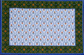 Floral Vine Tablecloth Round Square Table Linen White Blue Green Gold Red - Sweet Us