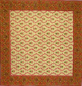 Cotton Floral Vine Square & Round Tablecloth Gold Red Table Linen - Sweet Us
