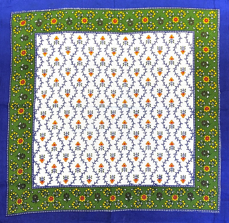 Floral Vine Tablecloth Round Square Table Linen White Blue Green Gold Red - Sweet Us