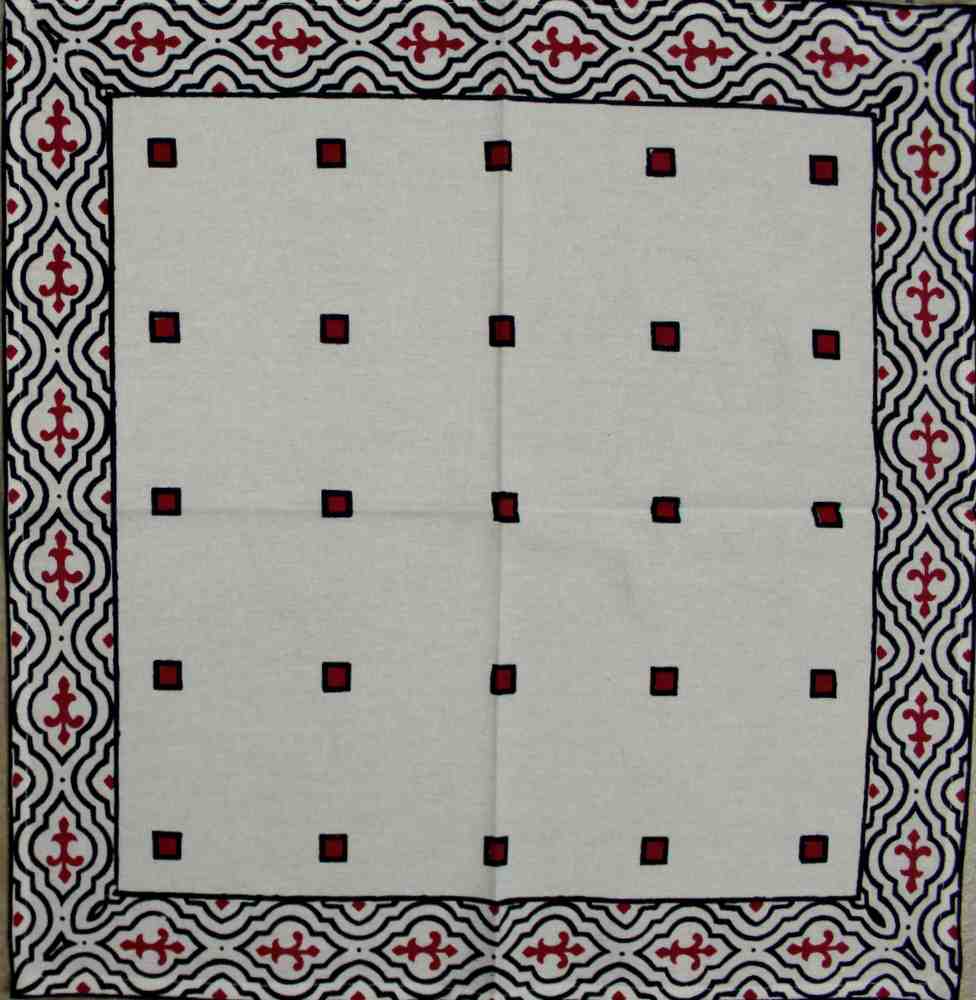 Cotton French Country Geometric Tablecloth Square 72 x 72 Inches Table Linen - Sweet Us