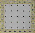 Cotton French Country Geometric Tablecloth Square 72 x 72 Inches Table Linen - Sweet Us