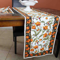 The Affluent Floral French Country Cotton Table Runner, Amber Olive - Sweet Us