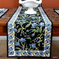 The Affluent Floral French Country Cotton Table Runner, Power Black - Sweet Us