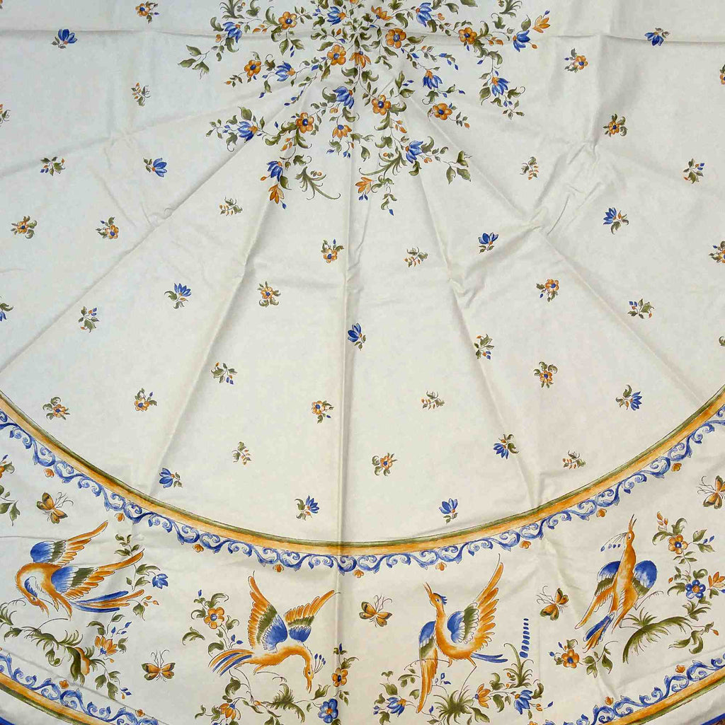 Wipeable Tablecloth Round & Rectangle Spillproof French Acrylic Coated Moustiers - Sweet Us