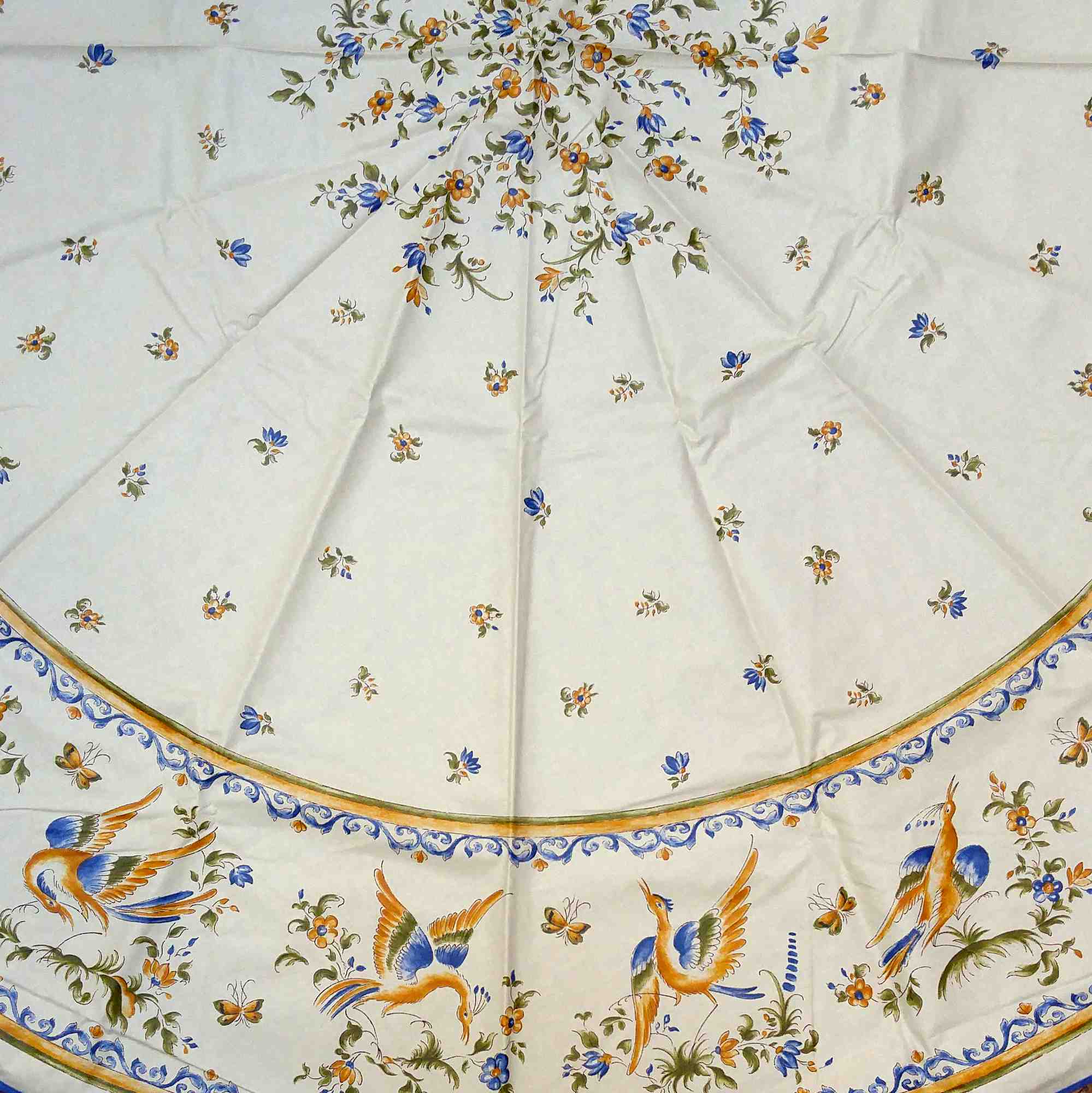 Wipeable Tablecloth Round & Rectangle Spillproof French Acrylic Coated Moustiers - Sweet Us