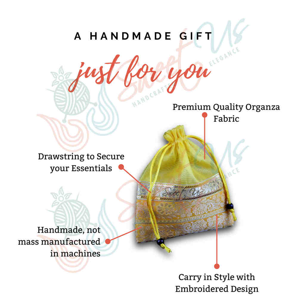 6 pcs Luxurious Wedding Gift Pouches Party Favor Organza Gift Bag Jewelry Bag