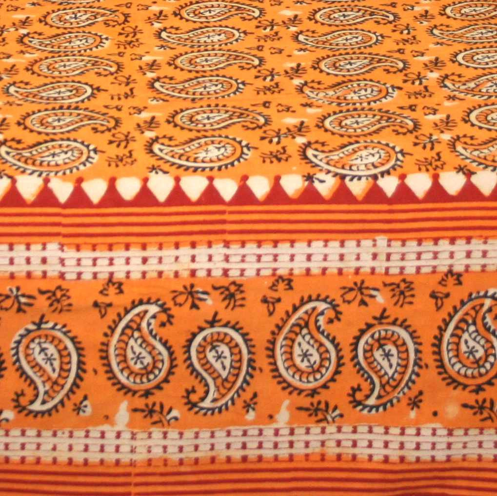 Dabu Block Print Paisley Handmade Reversible 100% Cotton Duvet Cover Queen King - Sweet Us