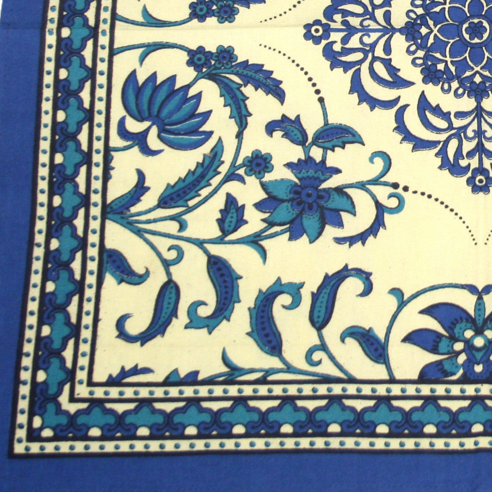 Beautiful Handmade 100% Cotton Victorian Bloom Napkins Table Linen 18x18 Blue - Sweet Us