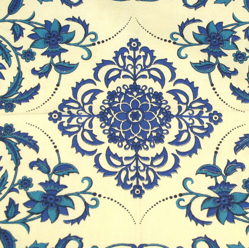 Beautiful Handmade 100% Cotton Victorian Bloom Napkins Table Linen 18x18 Blue - Sweet Us